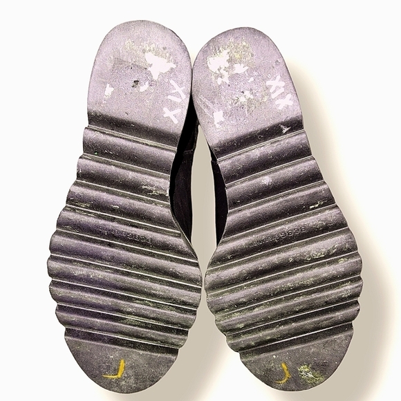 BCBGENERATION Leather, faux fur, wood block wedges size 10 - Picture 7 of 7